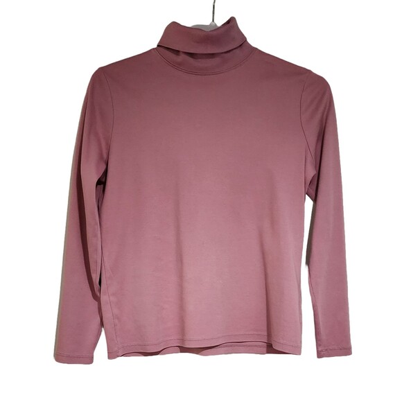 L.L. Bean Sweaters - L.L. Bean Womens  100% Supima Cotton Turtleneck Mauve Pink Long Sleeve Size S